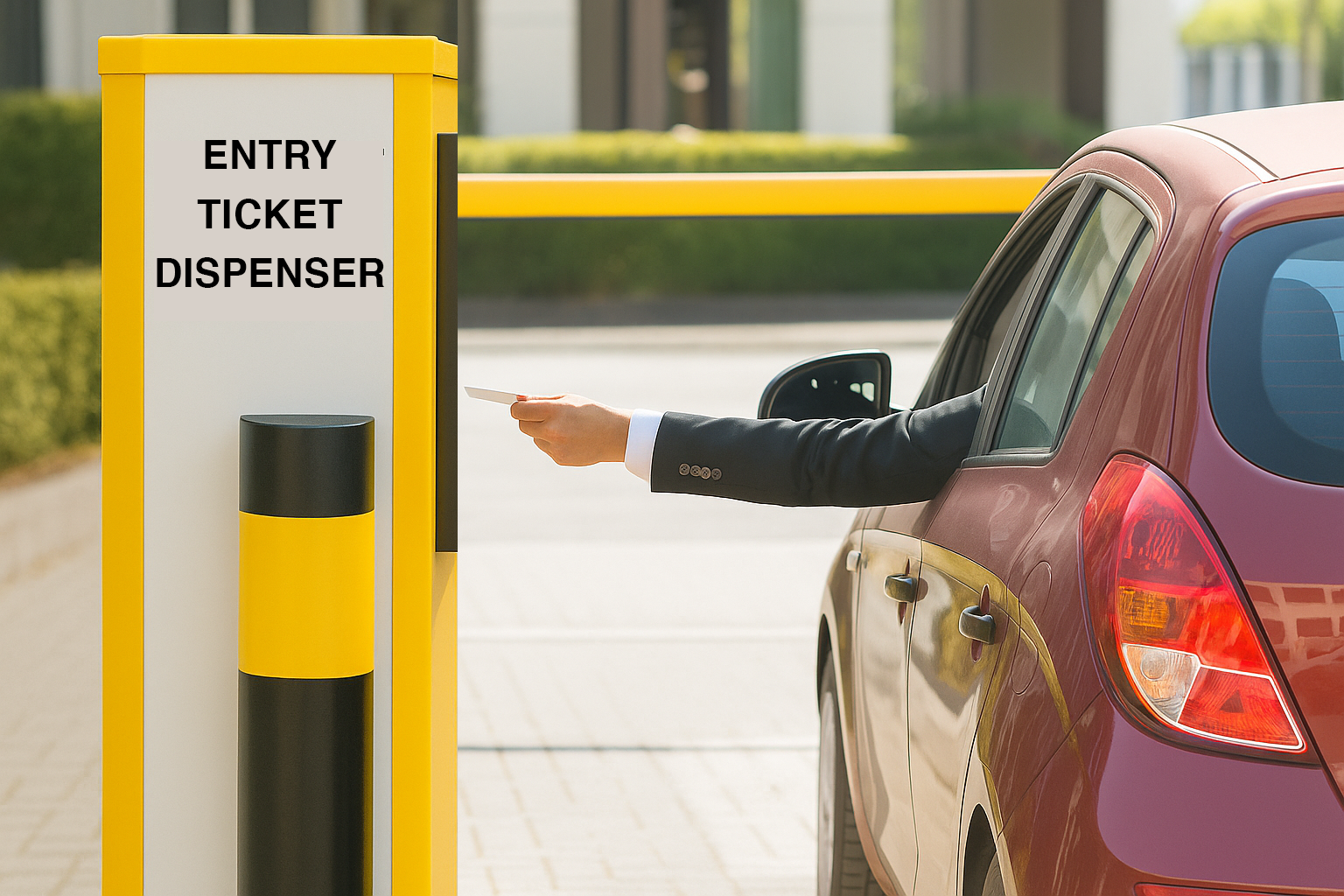 Entry-Exit Parking Ticket Dispenser